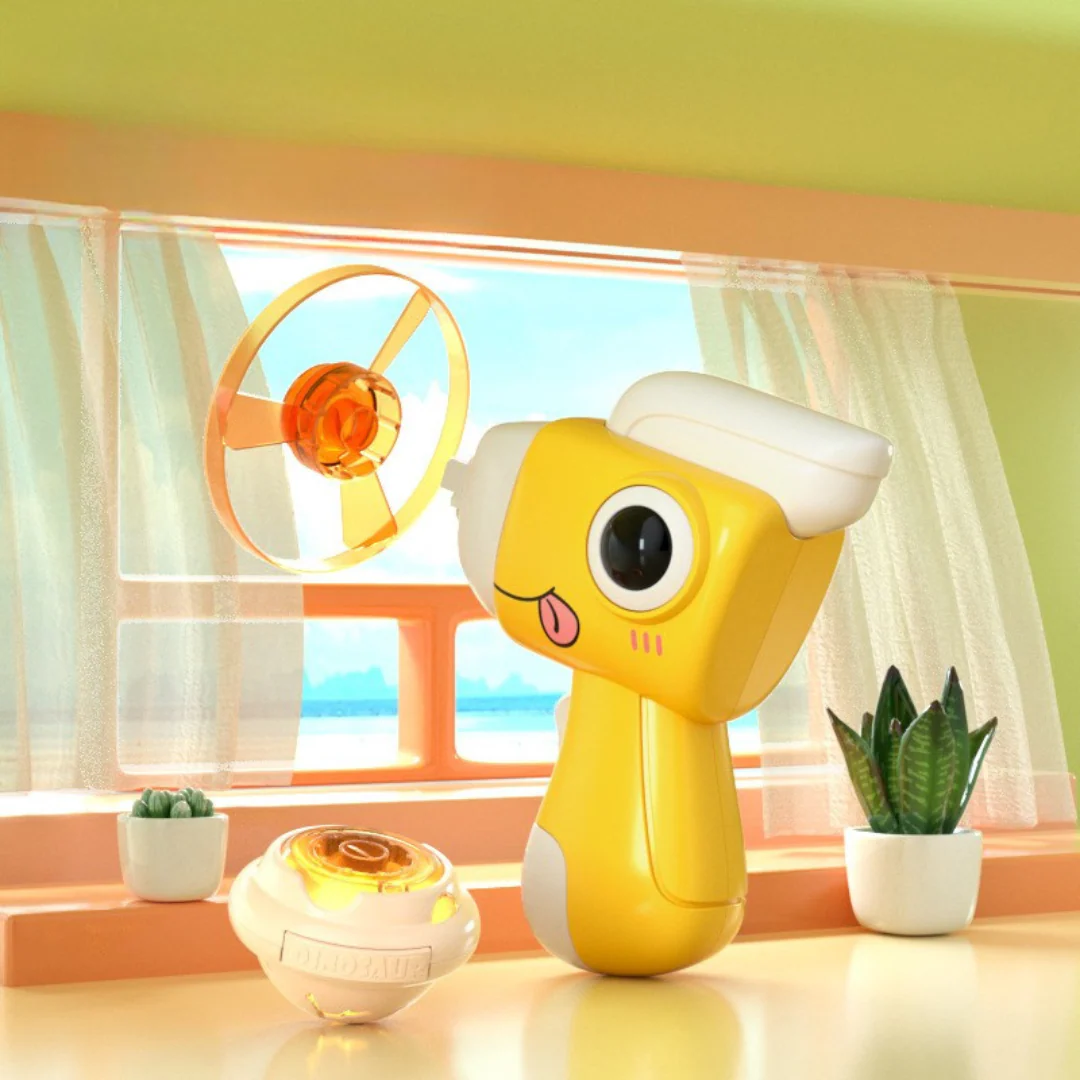 2in1 Dino Spinning Top and Frisbee Launcher Toy - Image 2
