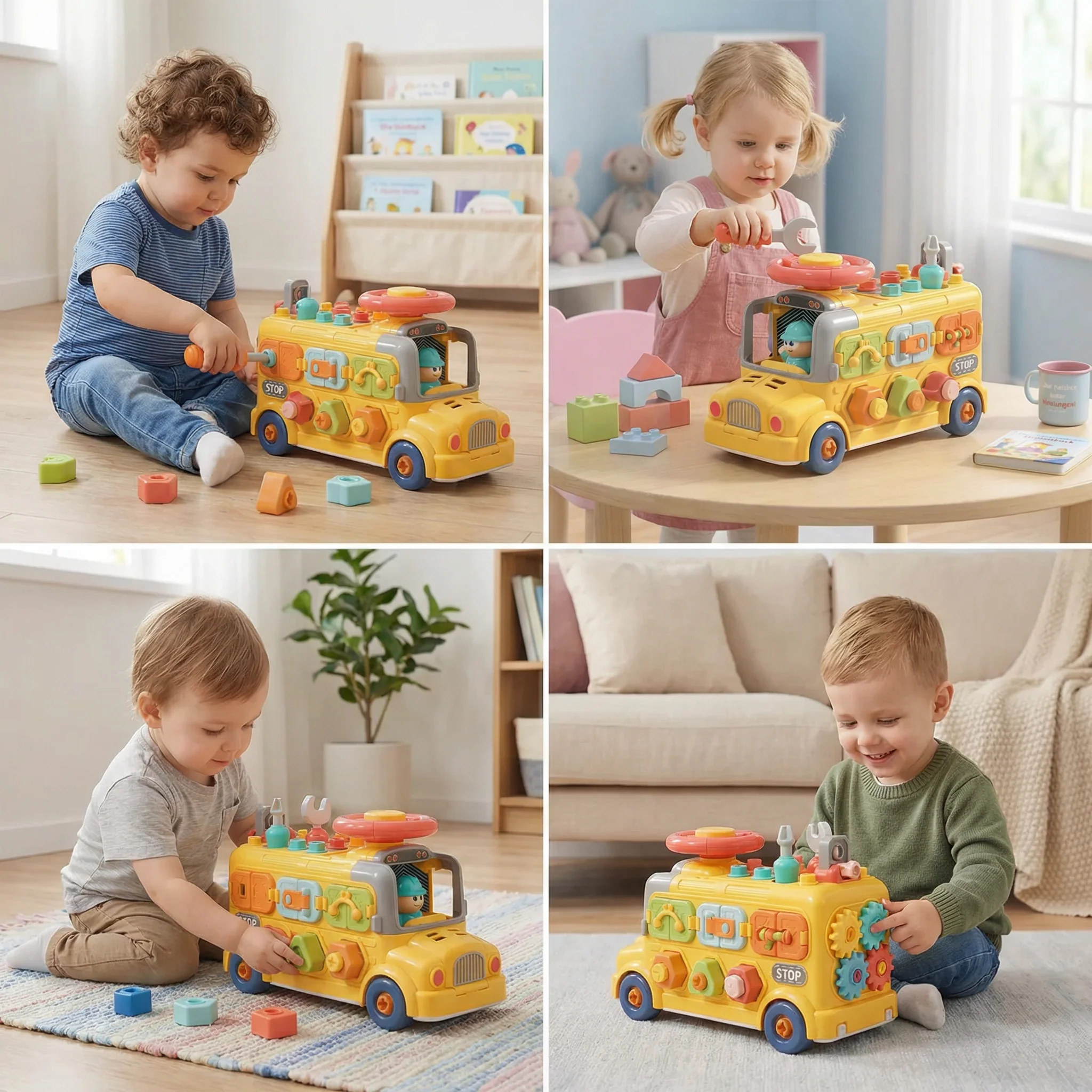7-in-1 Montessori Screw Bus – Build & Fine Motor Skills Learning Toy - Image 4