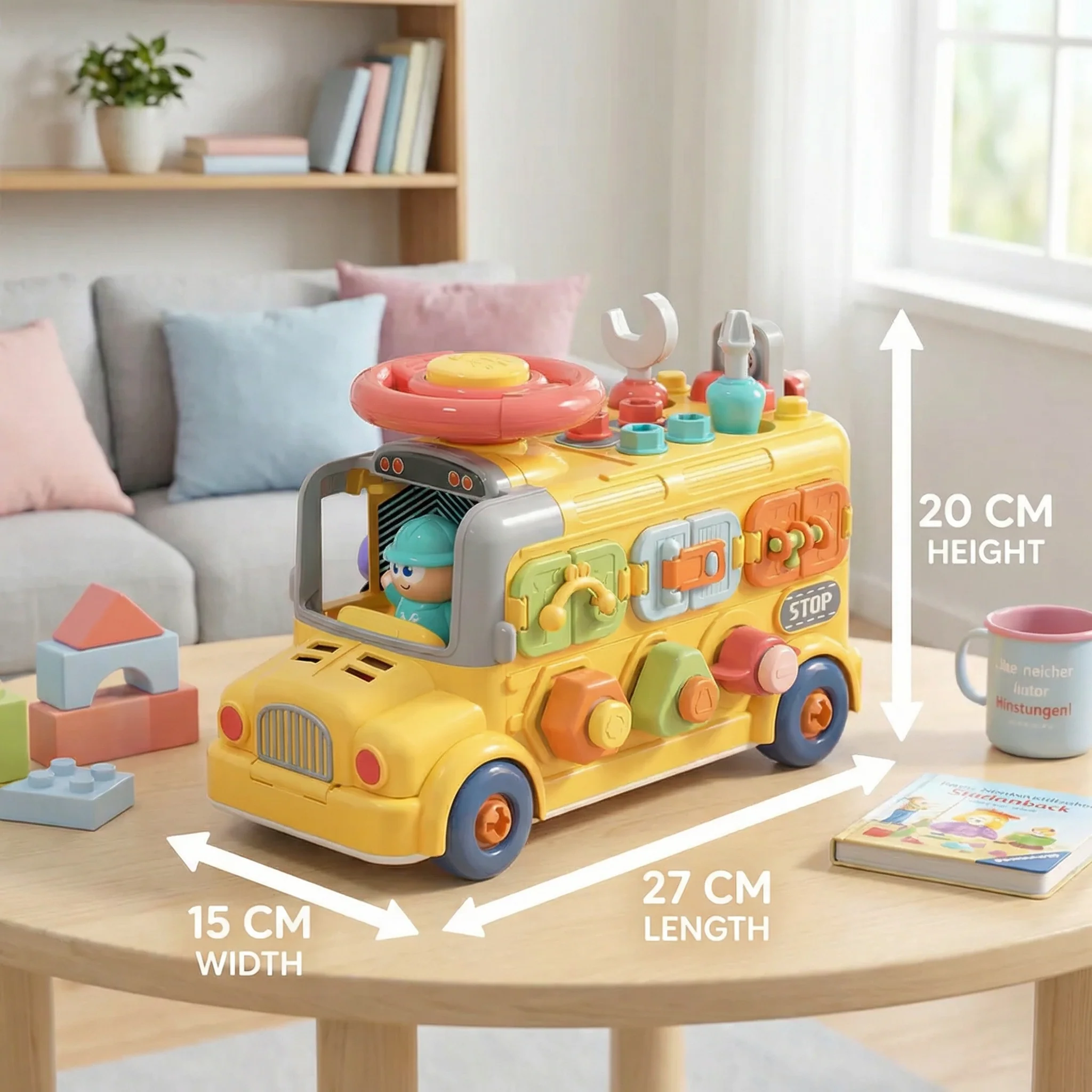 7-in-1 Montessori Screw Bus – Build & Fine Motor Skills Learning Toy - Image 5