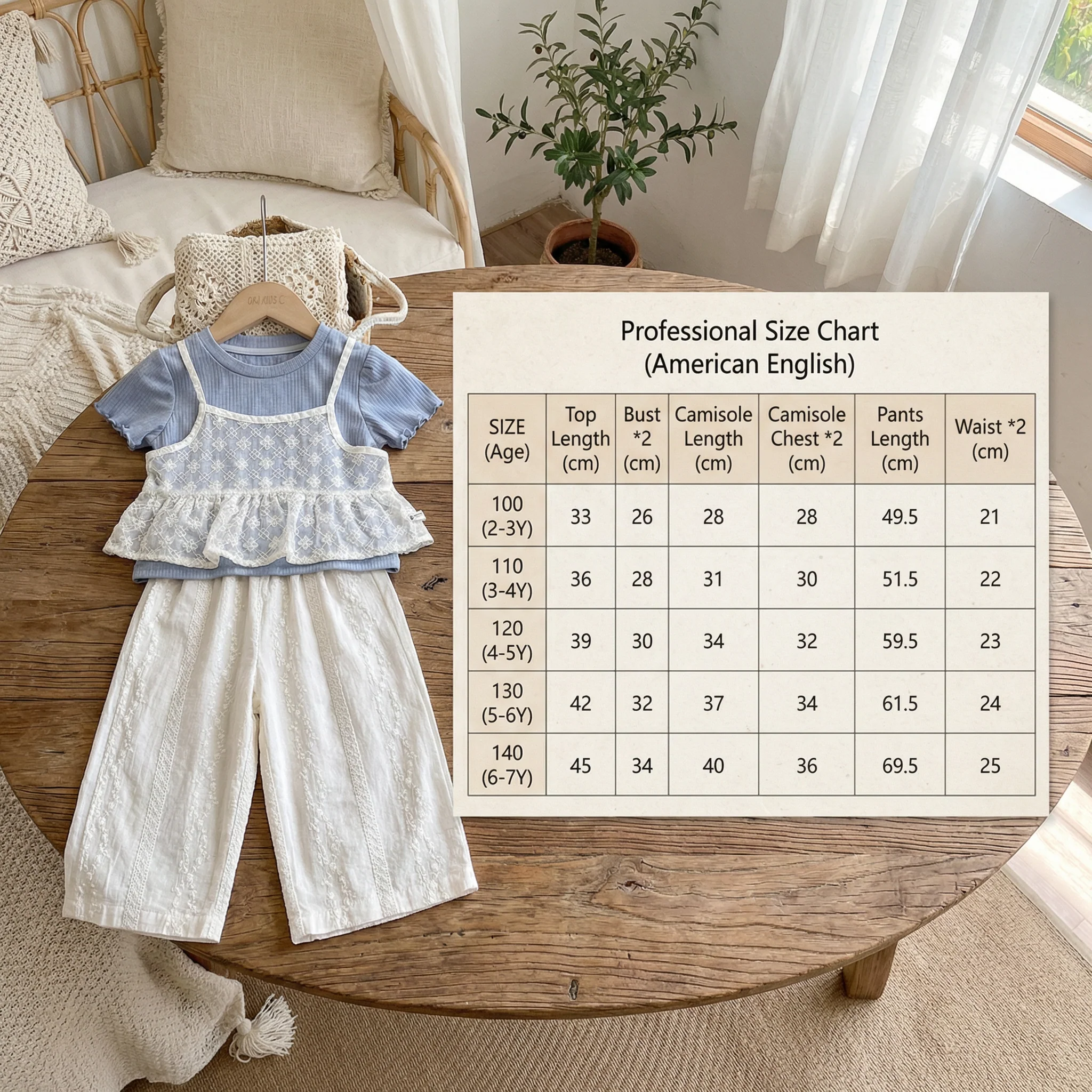 Baby Girl 3-Piece Summer Outfit – Lace Short Sleeve Top & Pants Set - Image 5