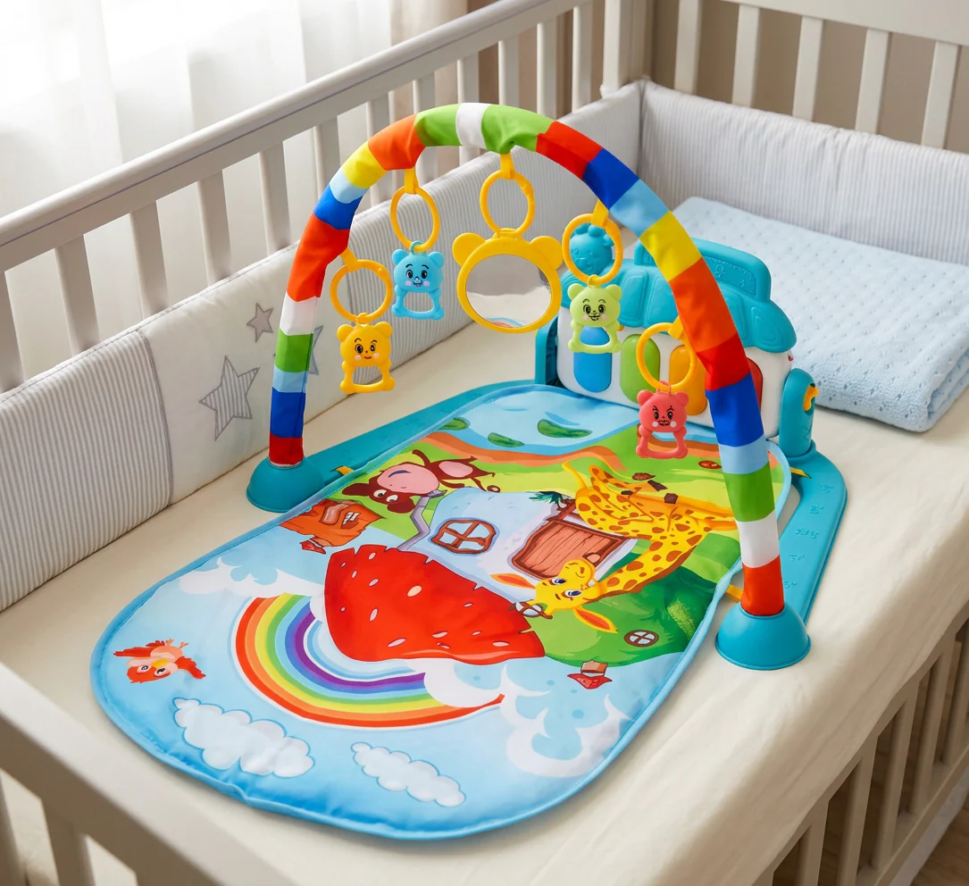 Baby Music Play Gym with Piano– Interactive Sensory Activity Mat (0–24 Months) - Image 10