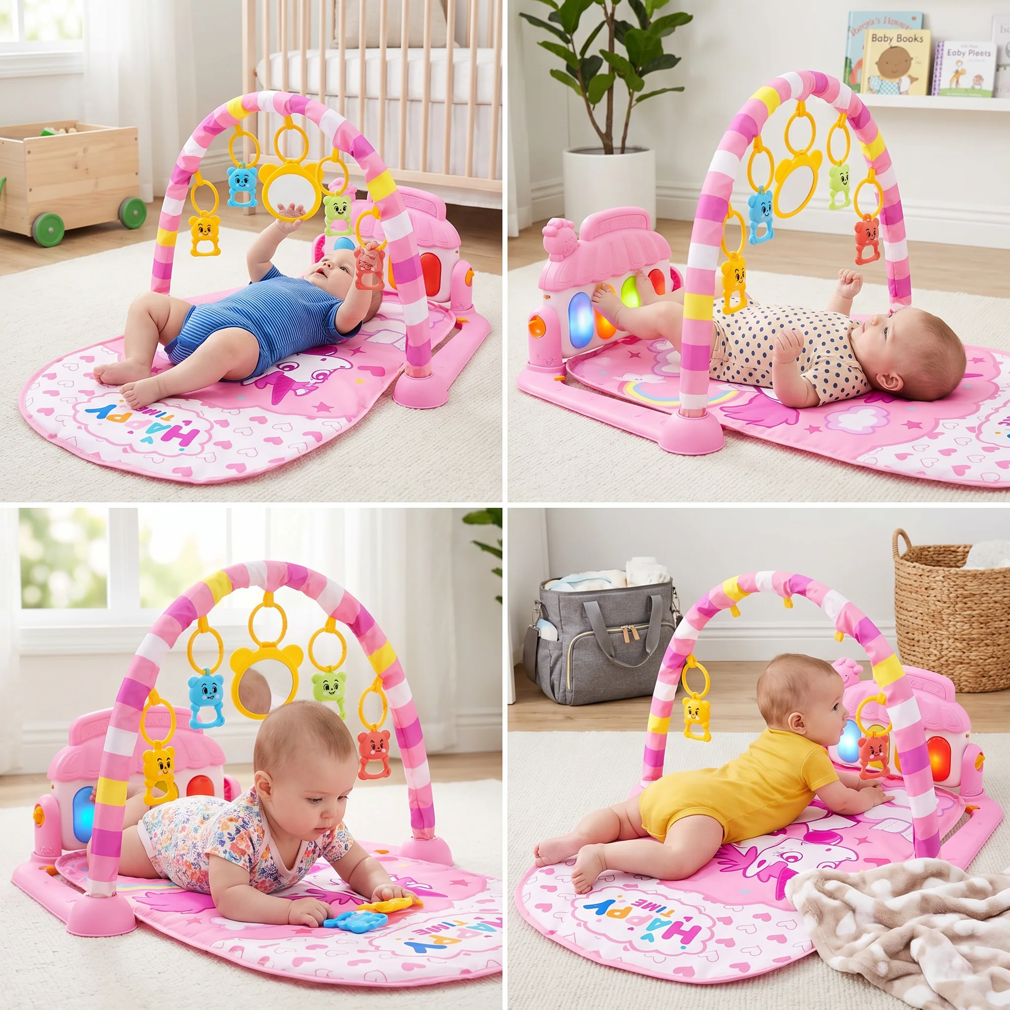 Baby Music Play Gym with Piano– Interactive Sensory Activity Mat (0–24 Months) - Image 4