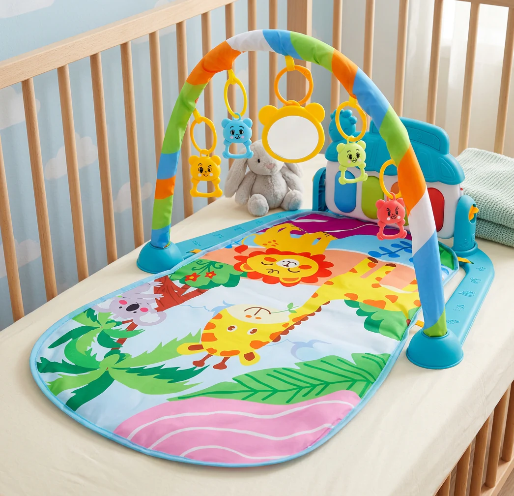 Baby Music Play Gym with Piano– Interactive Sensory Activity Mat (0–24 Months) - Image 9