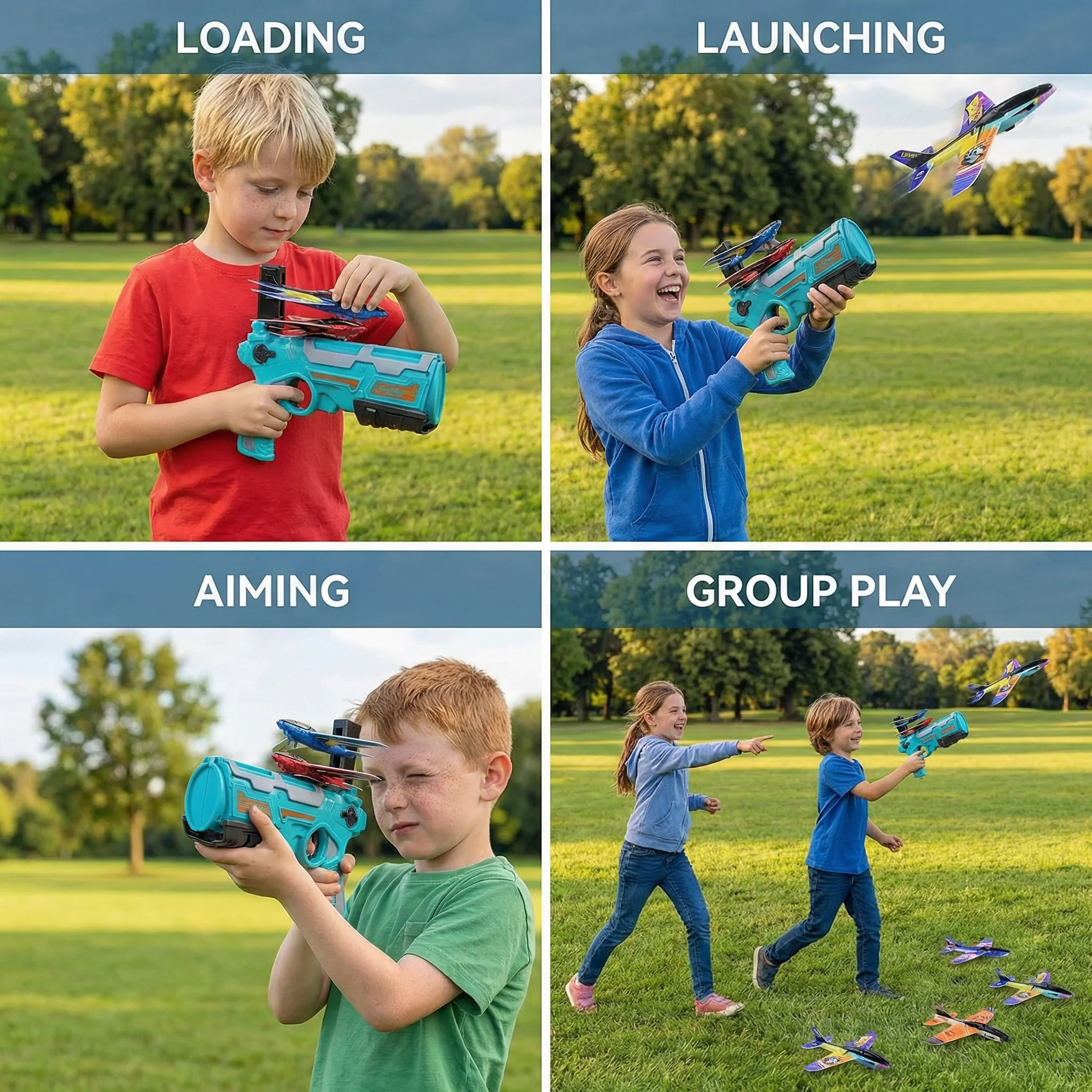 Kids Airplane Launcher – Outdoor Flying Toy Game - Image 4