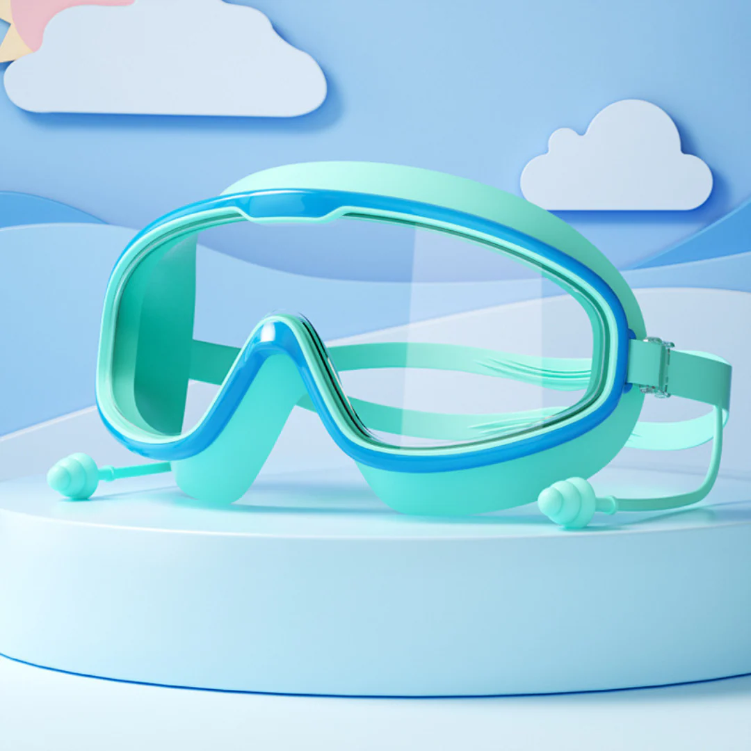 Kids Swimming goggles with large frames and anti-fog system - Image 2