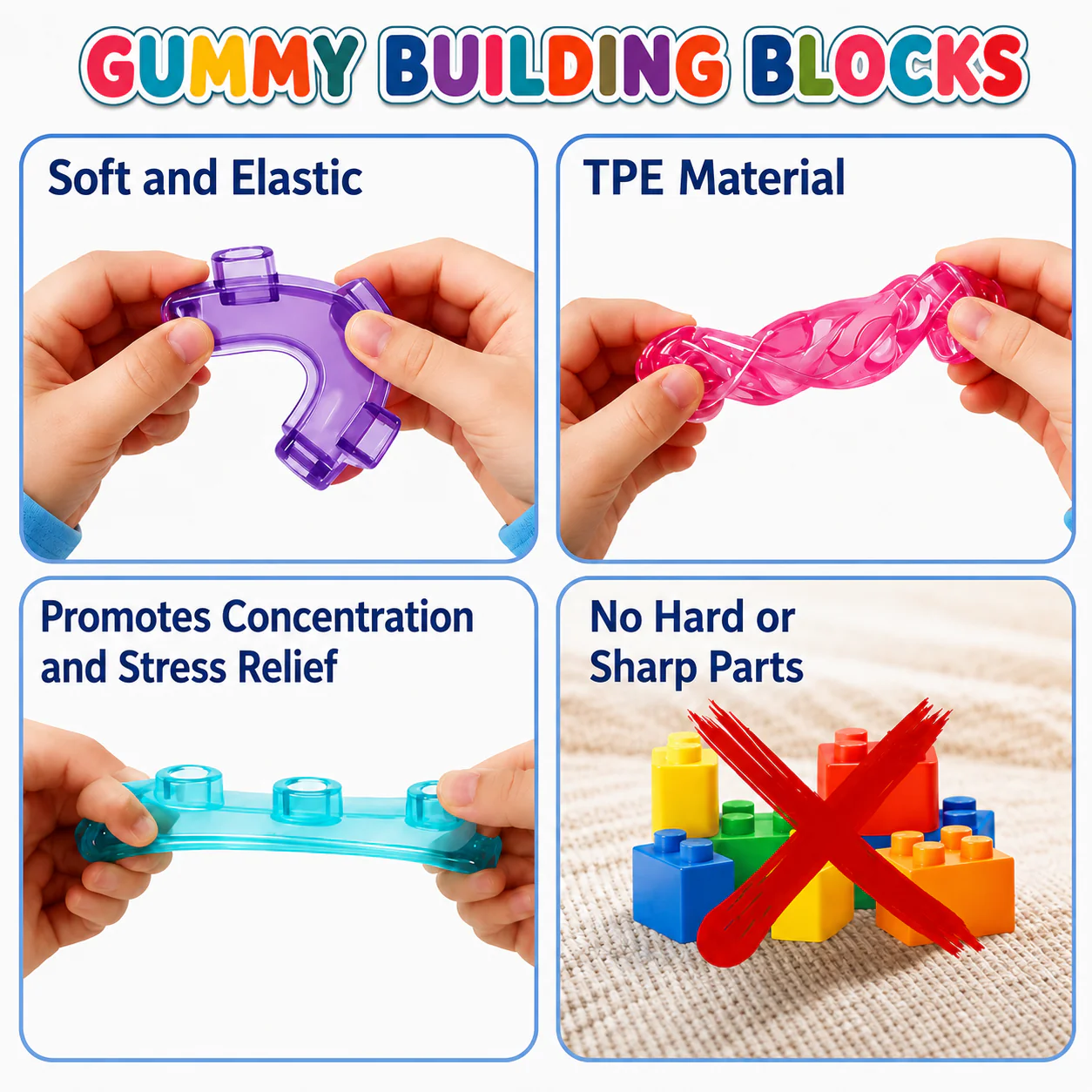 Magical gummy blocks, soft building blocks for children - Image 5