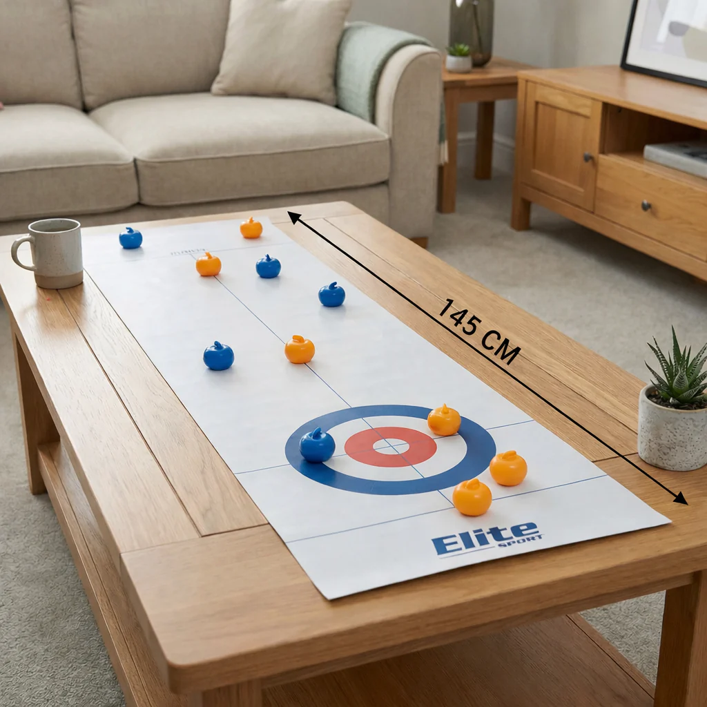 Portable Tabletop Curling Game – 2-Player Competition Set - Image 5