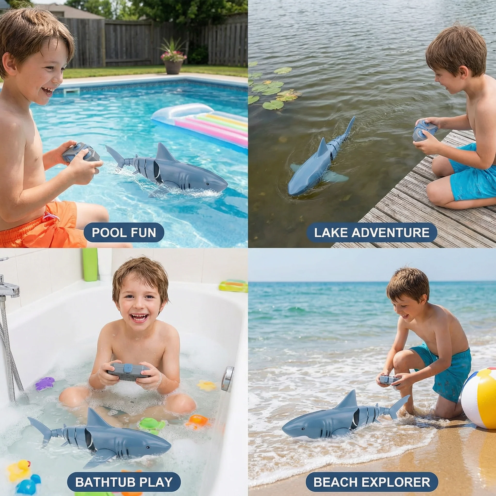 Remote-Controlled Shark Water Toy – RC Swimming Robot for Kids - Image 4