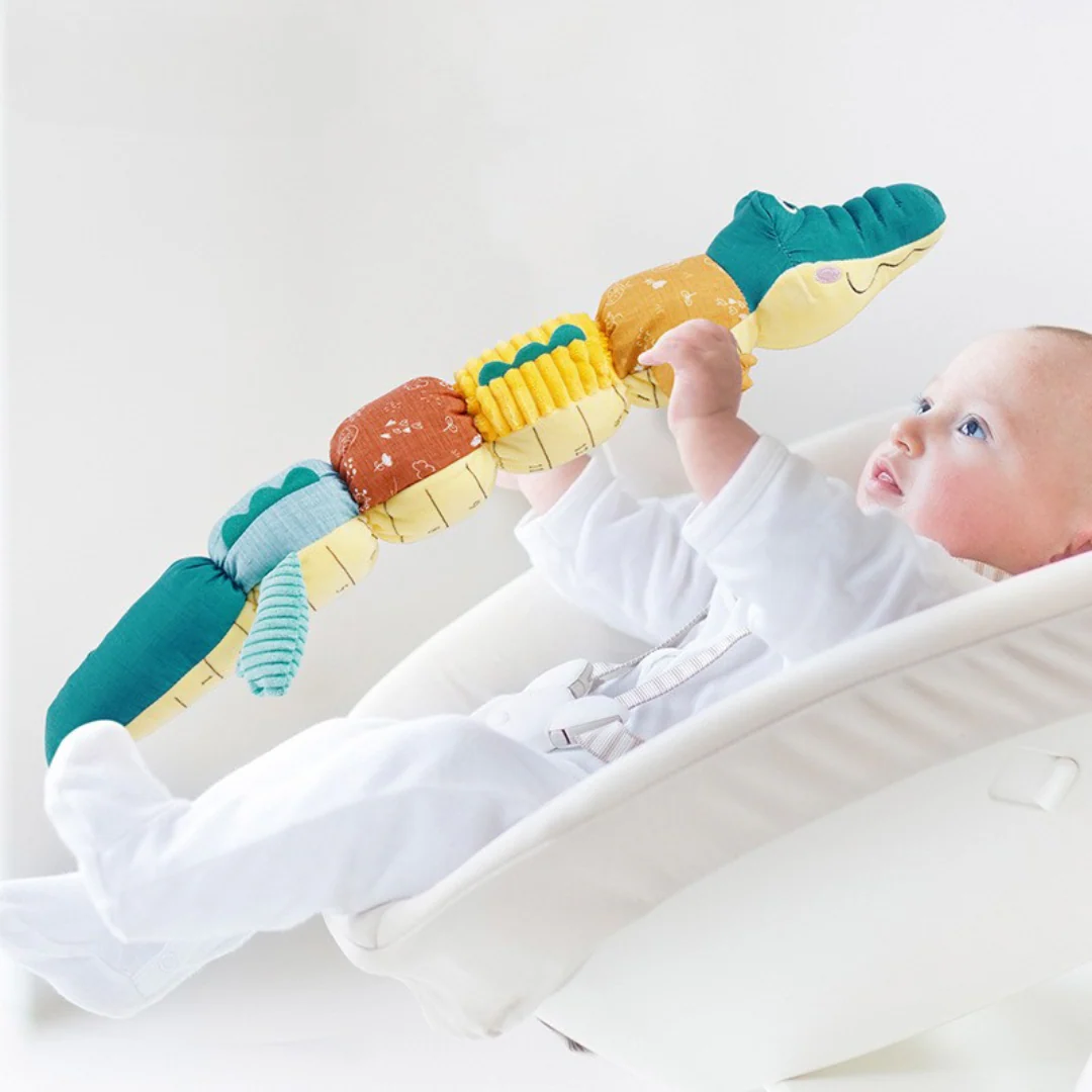 Sensory Plush Rattle and Music Crocodile - Image 2