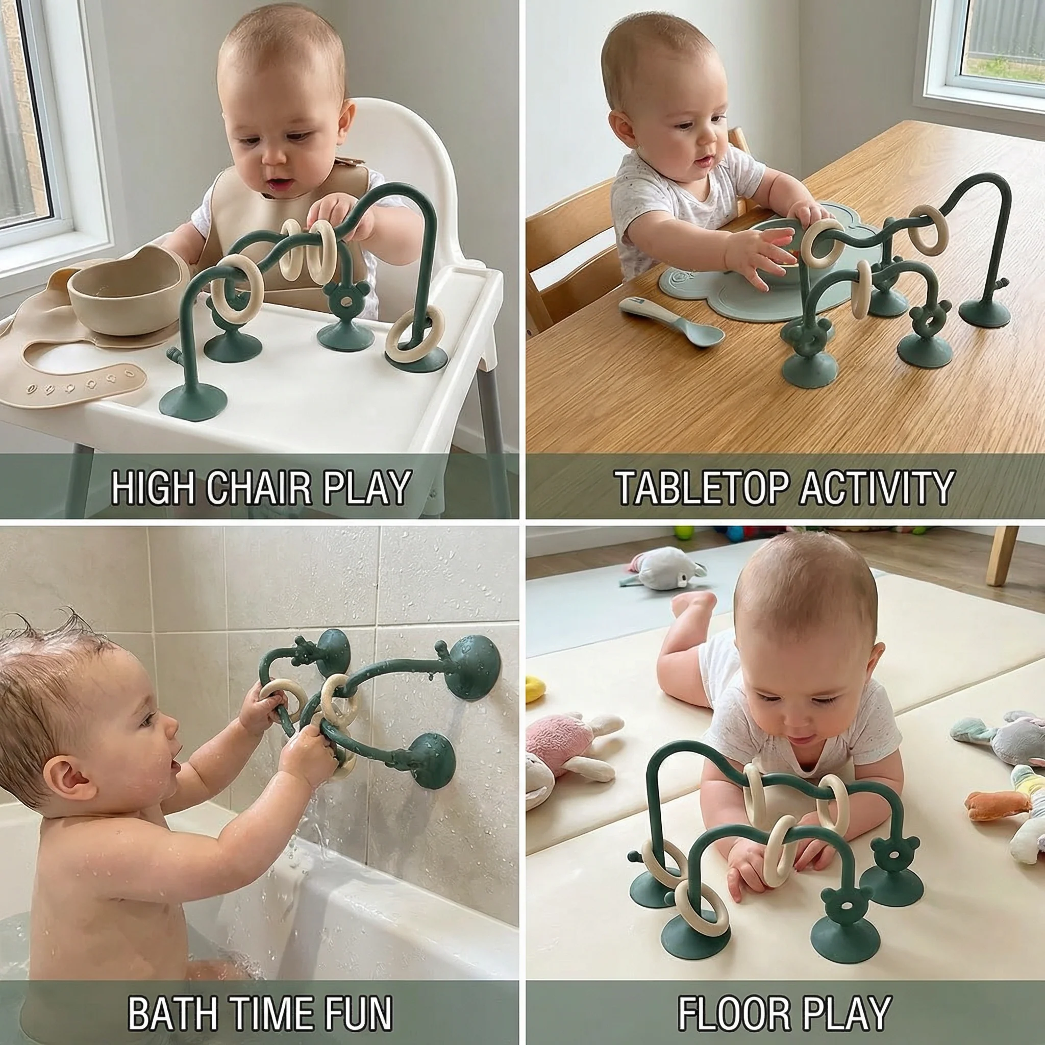 Silicone Baby Activity Toy – Suction Cup Learning Toy for Table & High Chair - Image 4