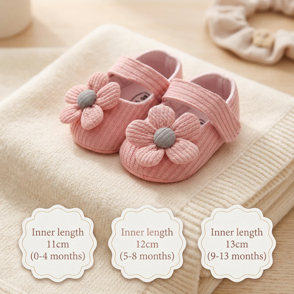Summer baby shoes with soft soles in a floral design - Image 5