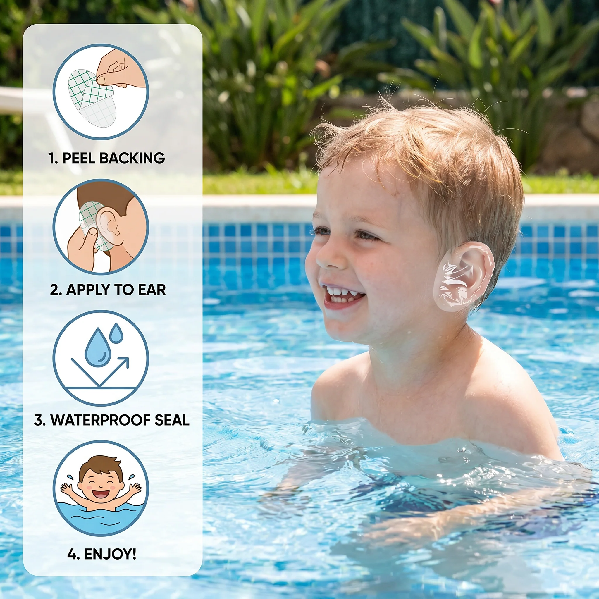 Waterproof ear protection film for children - Image 3