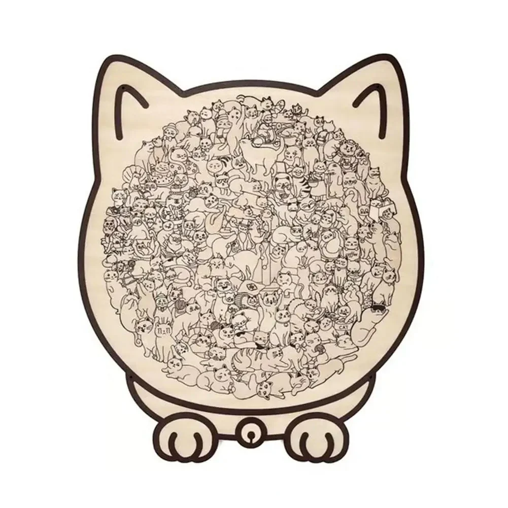 Wooden Cat Shape Puzzle - Image 3