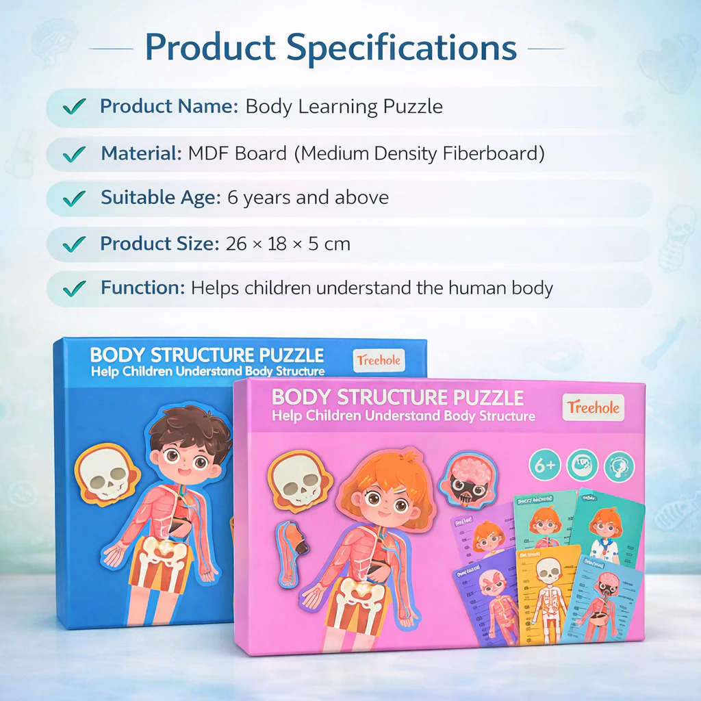 Wooden Human Body Puzzle for Kids – Learn Anatomy Through Play - Image 5
