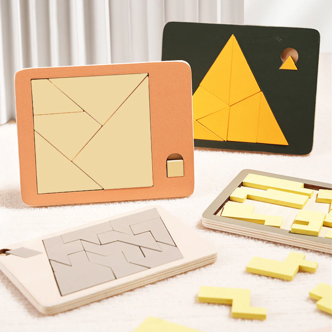 Wooden Tangram puzzle game - Image 3