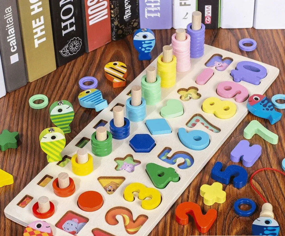 WoodenEdu | Cognitive Learning Toy - Montessori Wooden Board - Image 2